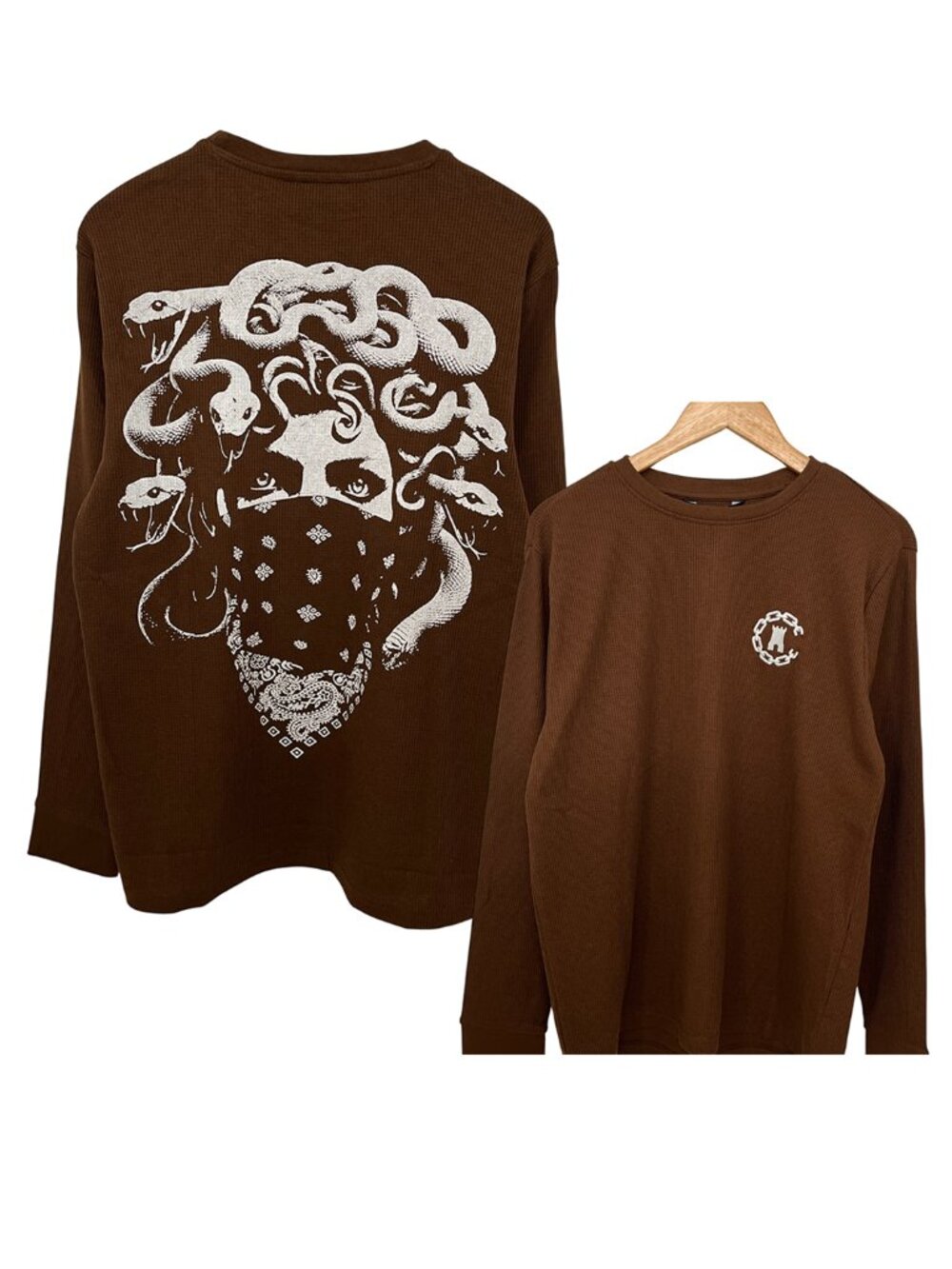 Crooks & Castles Men’s Medusa Thermal Shirt Medium NWT